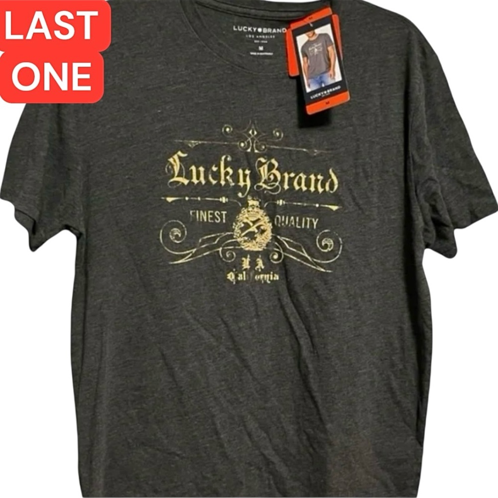 Men’s Lucky Brand t-shirt SOFT! Mens Lucky TShirt w/ Graphic Design Tee NWT NEW
